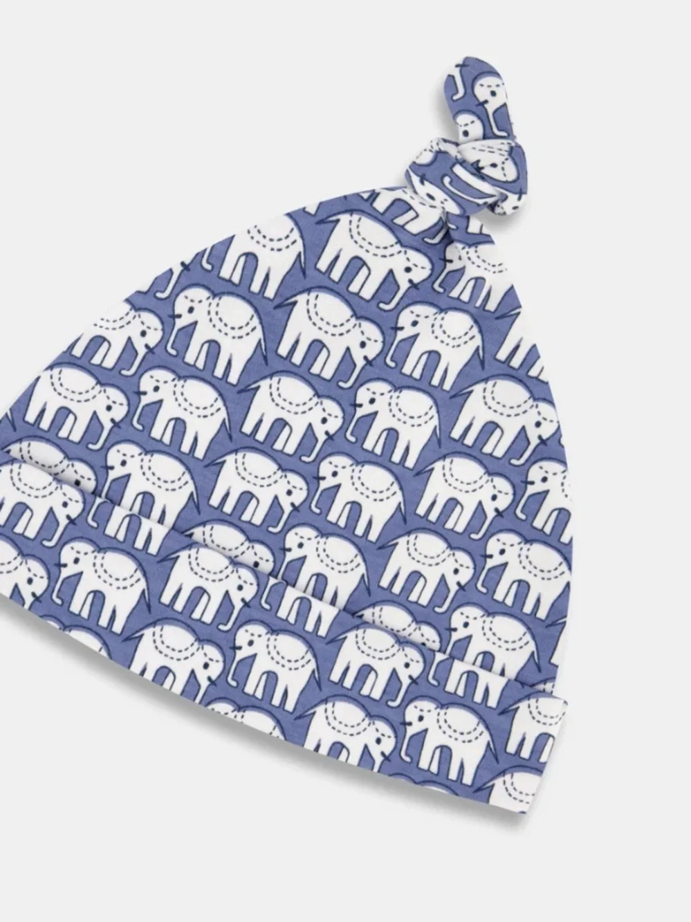 Roller Rabbit Baby Hat in Blue Elephant Print One Size Like New
